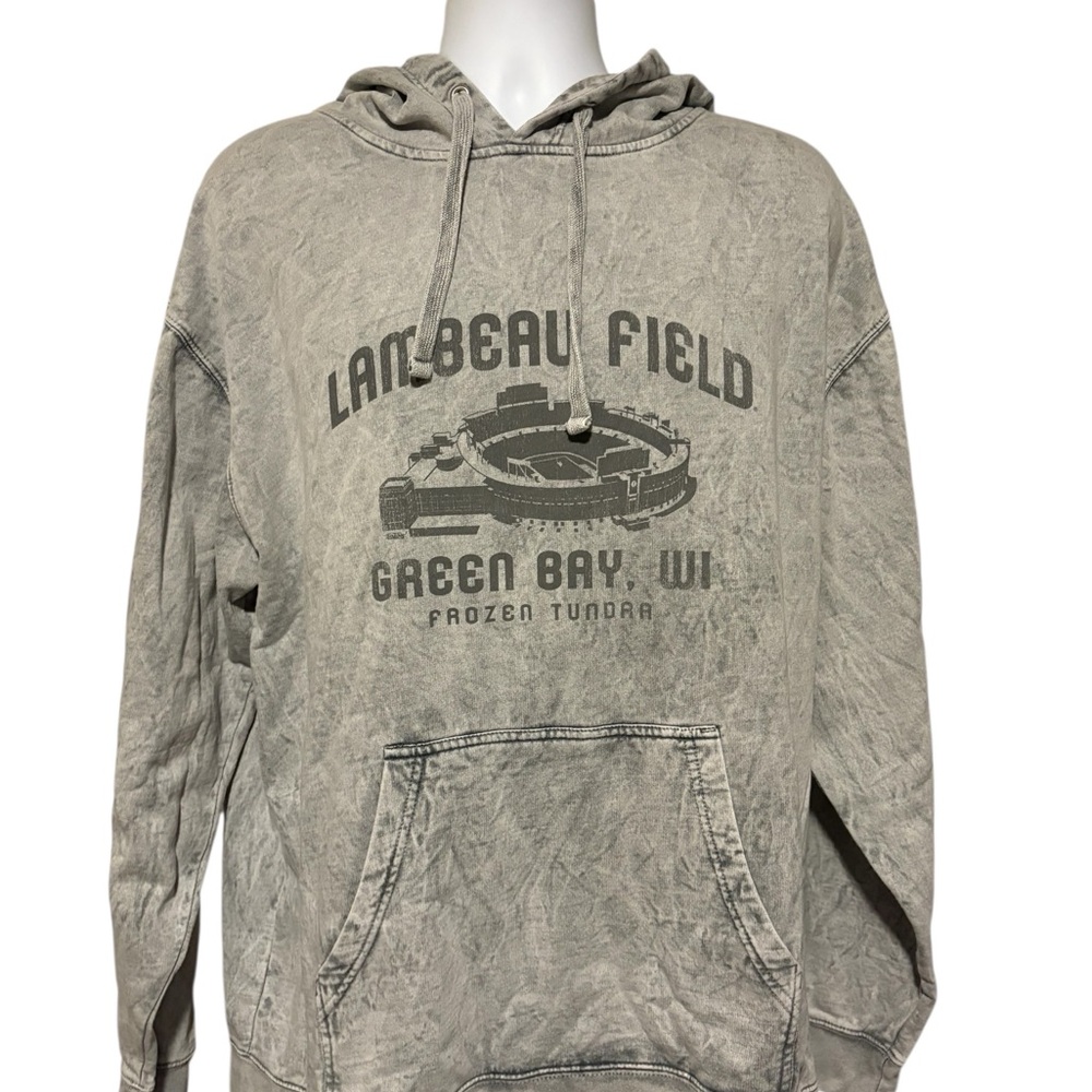 Lambeau Field Green Bay Men’s Gray Hoodie Sweatshirt XL